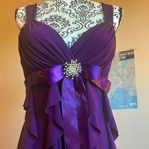 Xscape by Joanna Chen purple formal dress - Picture 4 of 4